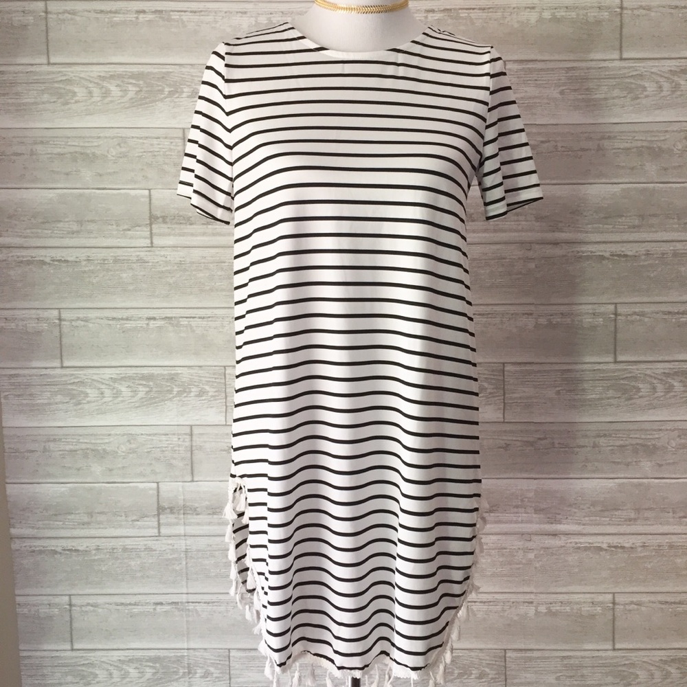 LAST: Small Striped Fringe Dress - Picture 4 of 8